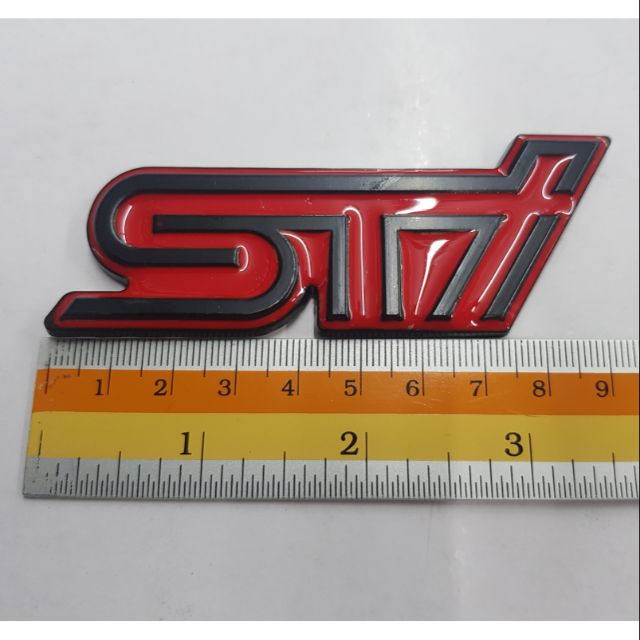 *Logo STI ของรถ Subaru 3สี อลูมิเนียม