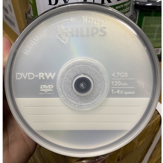 Philips DVD-RW 1-4X 4.7GB.(แพ็ค 10 แผ่น) ของแท้ 100%