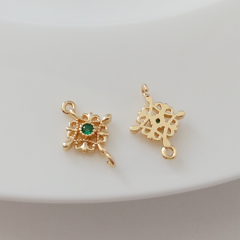 เครื่องประดับ สร้อยคอ สร้อยข้อมือ แหวนคู่ ประดับเพทาย ลูกไม้ สีทอง 14K 10 มม. แฮนด์เมด DIY ราคา ถูกที่สุด ดีลบีเคเค แกลเลอรีภาพที่ 8