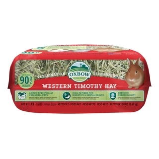 Oxbow Timothy Hay หญ้าทิโมธี เกรดพรีเมี่ยม สำหรับกระต่าย แกสบี้ ชินชิลล่า ขนาด 90 oz (2.55กก)