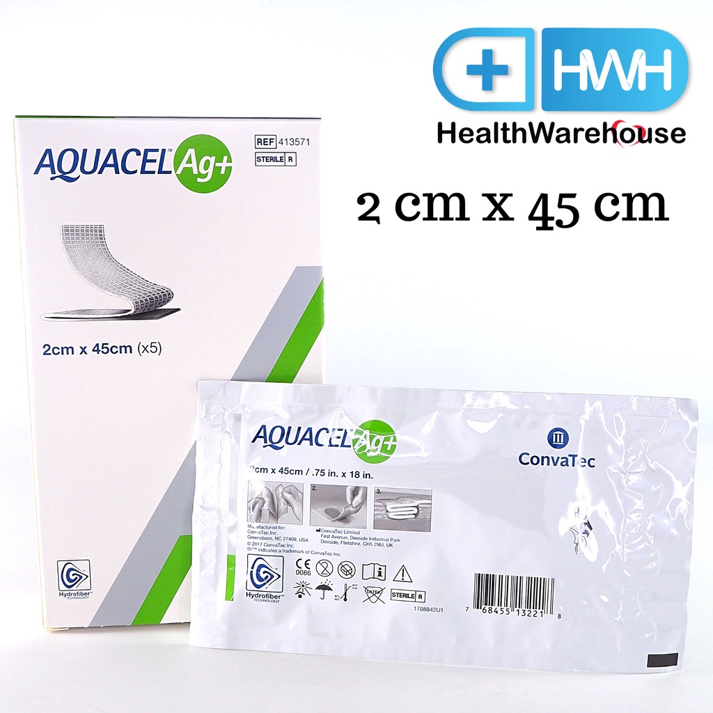 Aquacel Ag+ 2 cm x 45 cm สำหรับแผลโพรง
