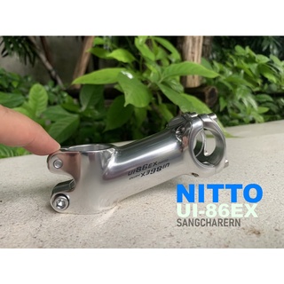 NITTO รุ่น UI-86EX สเต็มคอแฮนด์จักรยาน ยก 17 องศา จับแฮนด์ 26.0 สำหรับคอหนีบ 1-1/8 สีเงิน เงาๆ