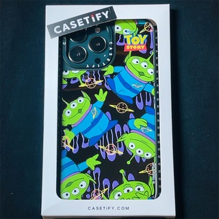 Casetify X Disnep PIXAR Toy STOORY เคสโทรศัพท์มือถือ PC แบบแข็ง ขอบ TPU ลายเอเลี่ยน สีดํา สําหรับ iPhone 6 6s 7 8 Plus 7+ 8+ X XS XR 11 12 Pro 12 13 Pro Max XSMax SE 2020 Mini ผ้าคลุม