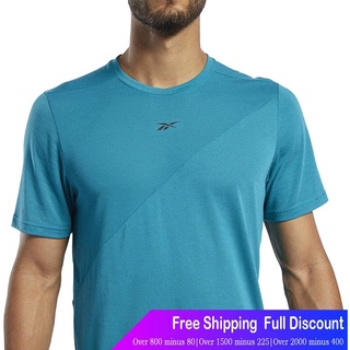 เสื้อยืดแขนสั้น Reebok Mens Workout Ready Supremium Short Sleeve Tee Reebok Round neck T-shirt