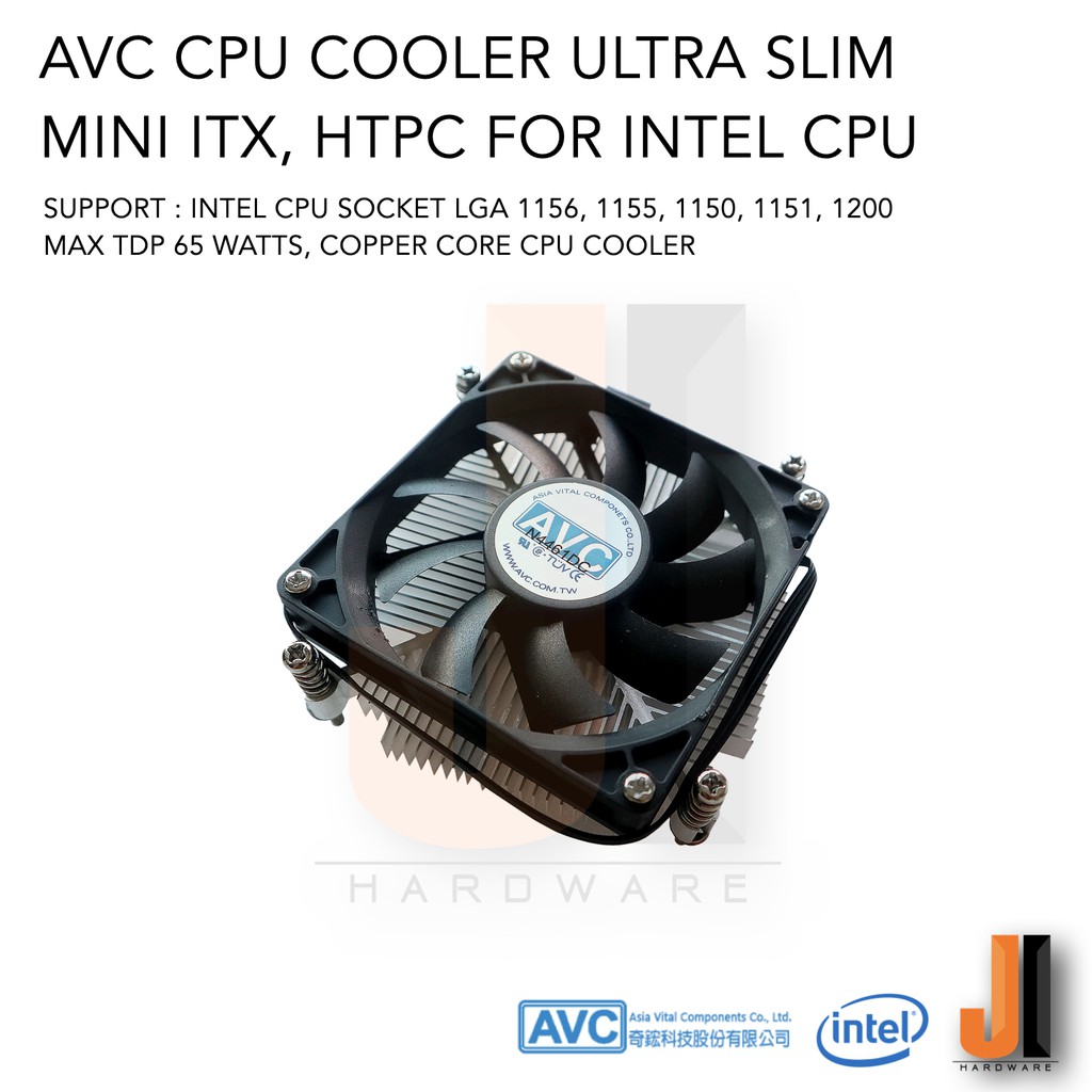 AVC CPU Cooler Mini ITX, HTPC For Intel CPU Socket LGA 1150, 1151, 1155, 1156, 1200  (ของใหม่ไม่มีกล