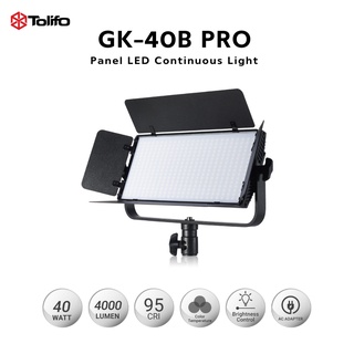 ไฟสตูดิโอ Tolifo led GK-40B ไฟสตูดิโอ LED ไฟไลฟ์สด ไฟถ่ายรูป ไฟถ่ายวิดีโอ ไฟต่อเนื่อง แบบพกพาสะดวก ไฟถ่ายสินค้า ถ่ายแบบ