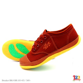 รองเท้าผ้าใบนักเรียน Breaker ฟุตซอล BK4P ไซส์ 43-45 สีน้ำตาล