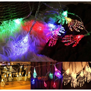 ไฟราว มือโครงกระดูก ไฟราวฮาโลวีน ไฟฮาโลวีน ไฟตกแต่ง ฮาโลวีน Halloween Hand Ghost String LED Lights / Skeleton Hand Light