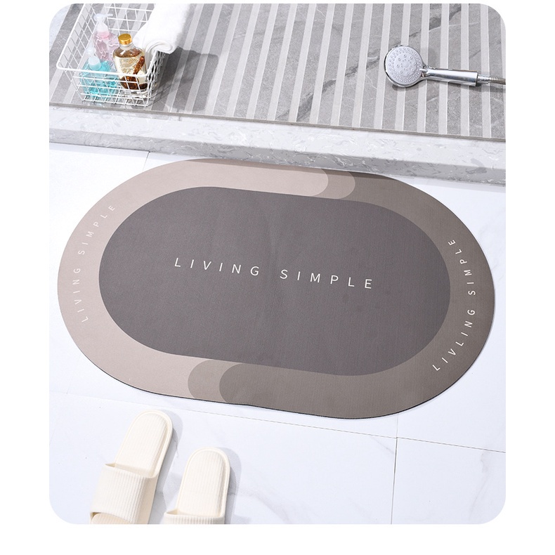 🔥พร้อมส่ง🔥 พรมปูพื้น คุณภาพสูง พรมเช็ดเท้า นิ่ม แผ่นดูดซับโคลนไดอะตอม พรมห้องครัว พรมครัว ซับน้ำได้ดี กันลื่น - รูปที่ 7