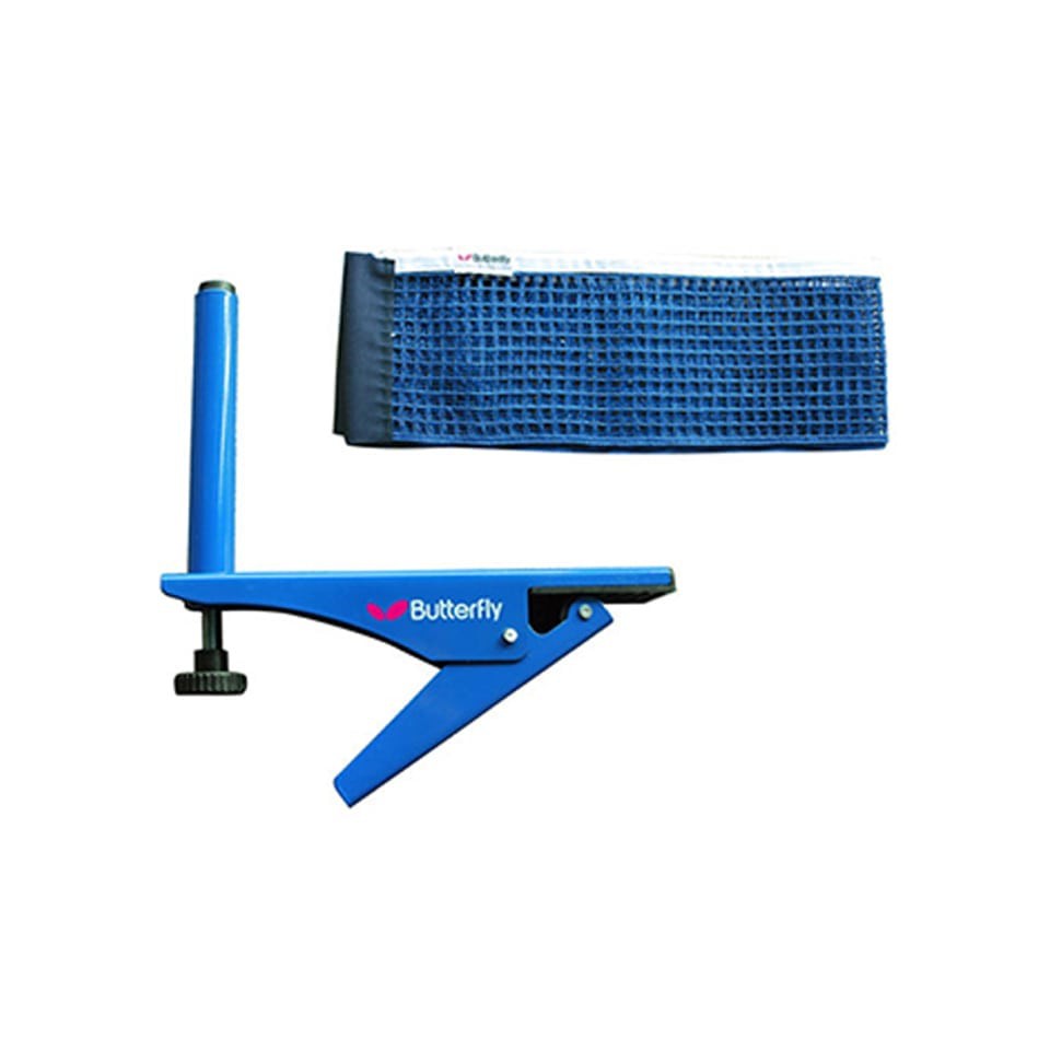 เน็ตปิงปอง (แบบหนีบ) เสาพร้อมตาข่ายยี่ห้อ BUTTERFLY รุ่น  CLIP NET SET NT01