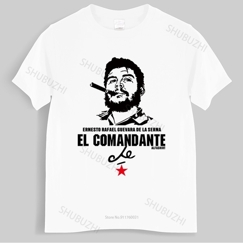 เสื้อยืดโอเวอร์ไซส์มาใหม่ เสื้อยืดลําลอง แขนสั้น พิมพ์ลาย Che Guevara EL COMANDANTE Revolution Marxist Revolutionary ขนา