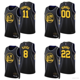 เสื้อกีฬาบาสเก็ตบอล ลายทีม BKB NBA Jersey Warriors Kuminga Wiggins Thompson Bjelica สไตล์คลาสสิก พลัสไซซ์ สําหรับผู้ชาย และผู้หญิง