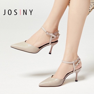 JOSINY พร้อมส่ง Stiletto รองเท้าส้นสูง 3 นิ้ว รองเท้าส้นสูงแฟชั่น รองเท้าส้นสูงผู้หญิงรองเท้าส้นเข็ม