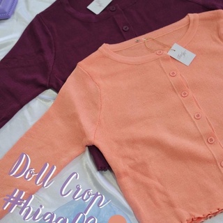 Doll Crop 🍇🍑 ครอปไหมพรม แขนยาว | เสื้อผ้าสาวอวบ🍒