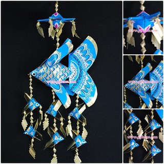 Fish Mobile with 6 babies 6x15 inches (Festoon) EN-FISH-05-Blue