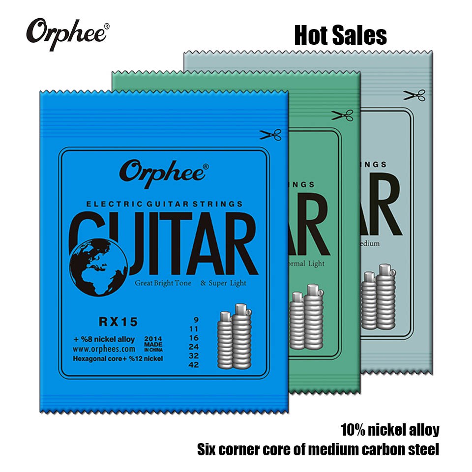 Orphee สายกีต้าร์ไฟฟ้า รุ่น RX15 RX17 RX19 สายเหล็กเคลือบไนโครคุณภาพสูง น้ำหนักเบา