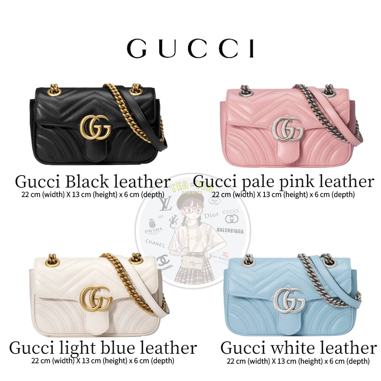 Gucci blue marmont on sale bag