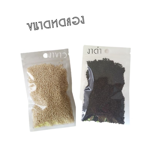 ขนาดทดลอง งาขาว/งาดำ 30 กรัม/12 บาท