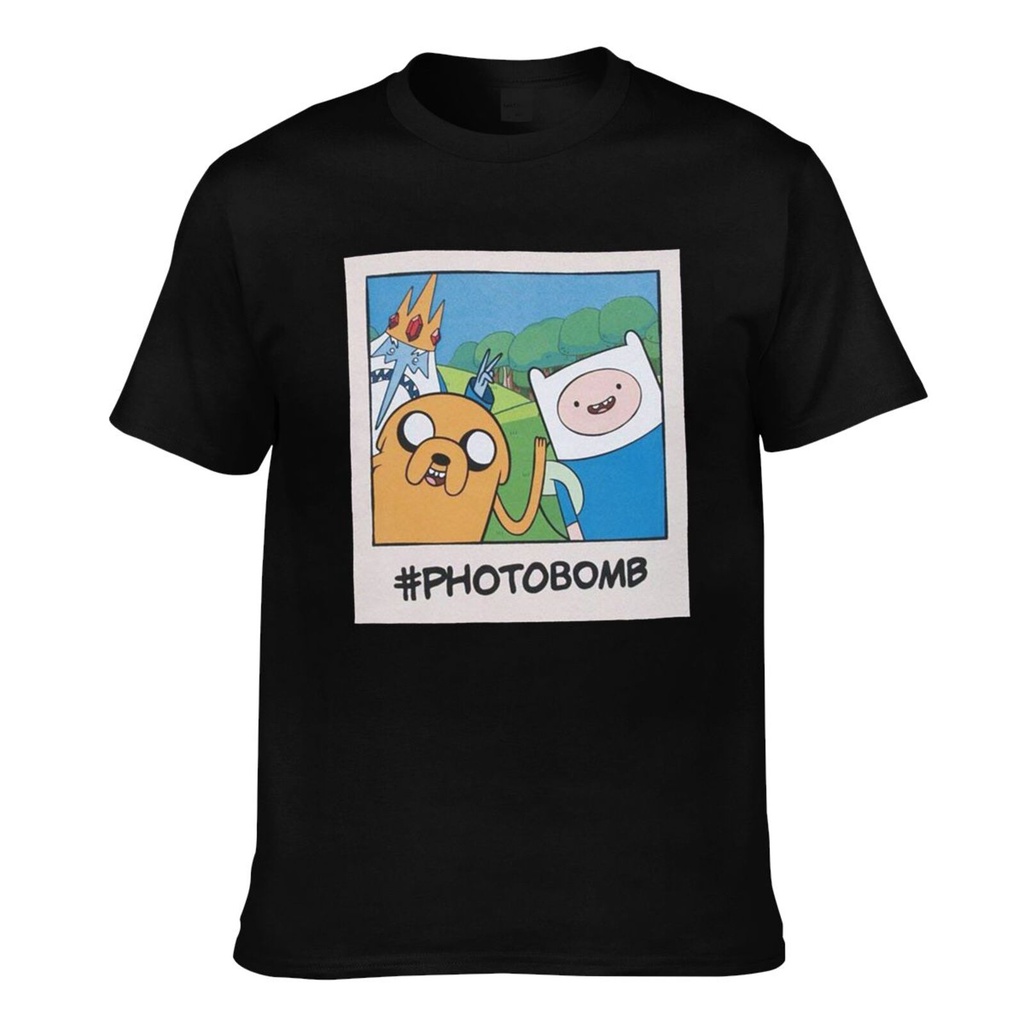 เสื้อยืด พิมพ์ลาย Adventure Time Photobomb แฟชั่นสําหรับผู้ชาย