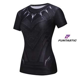 FSPI01 เสื้อออกกำลังกาย Black Spidy