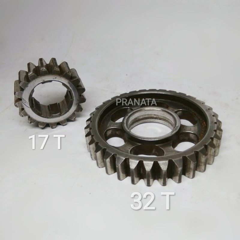 MATA ORIGINAL Gear Set Ratio No. 2 Eye 17 32 T Honda CB GL 100 125 CB K3 K4 K5 ญี่ปุ่น CB100 CB125 G