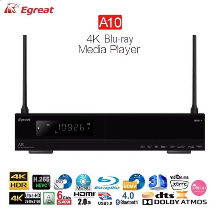 Egreat A10-II 4K UHD Media Player Hi3798CV200 2G/16G AC WIFI Gigabit LAN HDR10 Blu-ray 3D Dolby ATOM