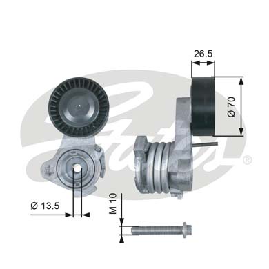 ลูกรอกสายพานหน้าเครื่อง BMW E81 125i 130i E90 325i 330i E60 525i 530i E65 730i X1 E84 X3 E83 X5 E70 