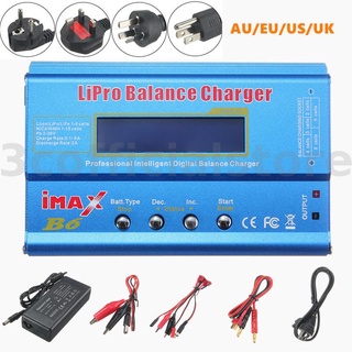 Imax B6 หน้าจอ LCD ดิจิทัล RC Lipo NiMh เครื่องชาร์จแบตเตอรี่สมดุล + อะแดปเตอร์ AC ใหม่