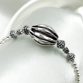 DSP สร้อยข้อมือร้อยเม็ดเงินมะเฟือง เงินแท้ 925: Star Fruit 925 Sterling Silver Bracelet [CFS0001]