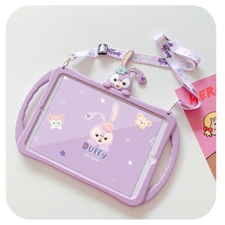 เคส iPad ซิลิโคนนุ่ม พร้อมสายคล้อง สำหรับ iPad mini1 mini2 mini3 mini4 mini5 2 3 4 5 air 1 2 Pro9.7 ipad9 air3 10.5 นิ้ว Pro10.5 10.2 นิ้ว 7th 2019 8th Pro11 2018 2020