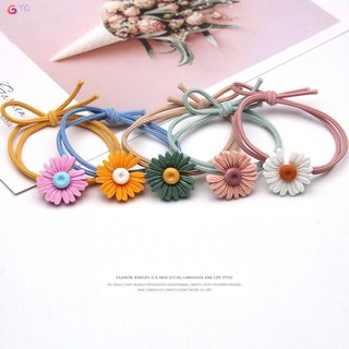 พร้อมส่ง ส่งจากไทย ยางรัดผม ดอกเดซี่ ยางรัดผมลายดอก ยางรัดผมดอกไม้ ยางมัดผม