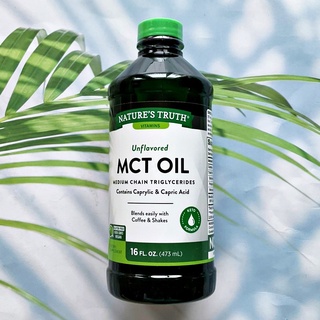 น้ำมัน MCT บริสุทธิ์ 100% Pure MCT Oil Medium Chain Triglycerides Unflavored 473 mL (Natures Truth®)