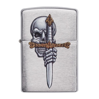 Zippo ไฟแช็กรุ่น 49488 Sword Skull ของแท้ รับประกันตลอดชีวิต นำเข้าและจำหน่ายโดยตัวแทนจำหน่าย