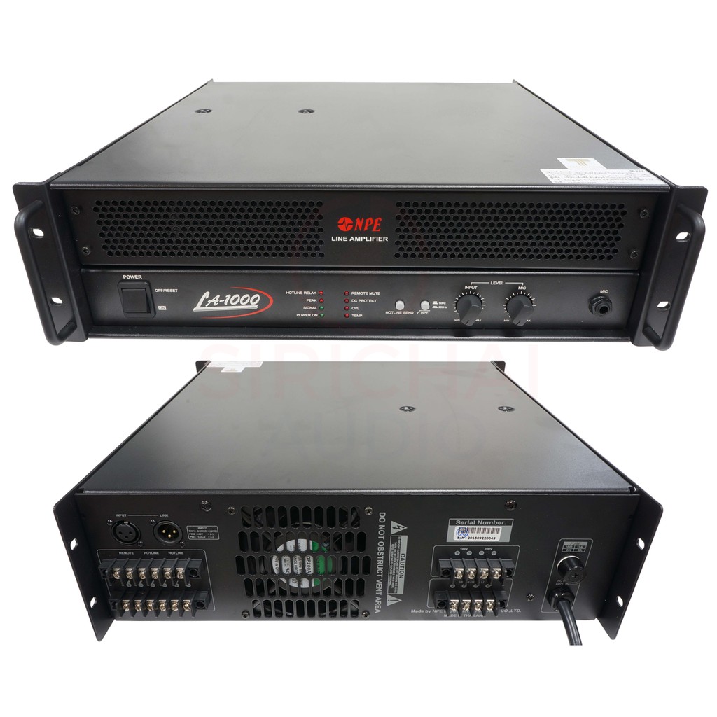 Power AMP (เครื่องขยายเสียง ) NPE รุ่น LA-series (LA250 , LA500 , LA1000)