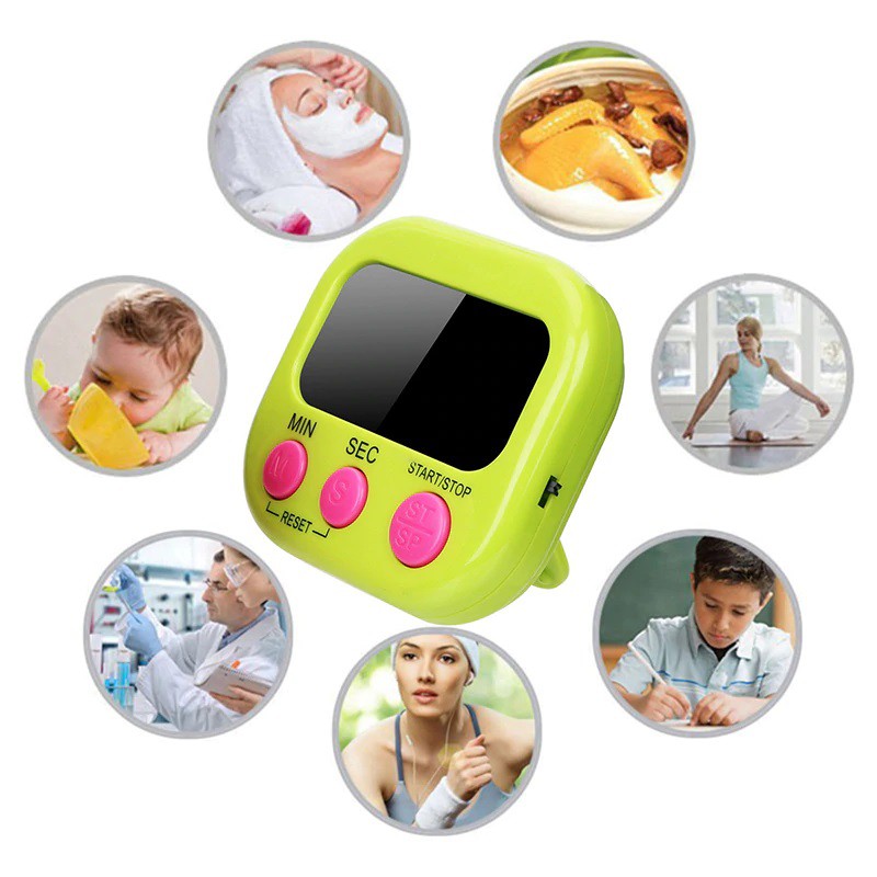 นาฬิกาจับเวลาตั้งเวลาทำอาหารDigital  kitchen timer นาฬิกานับถอยหลังอเนกประสงค์