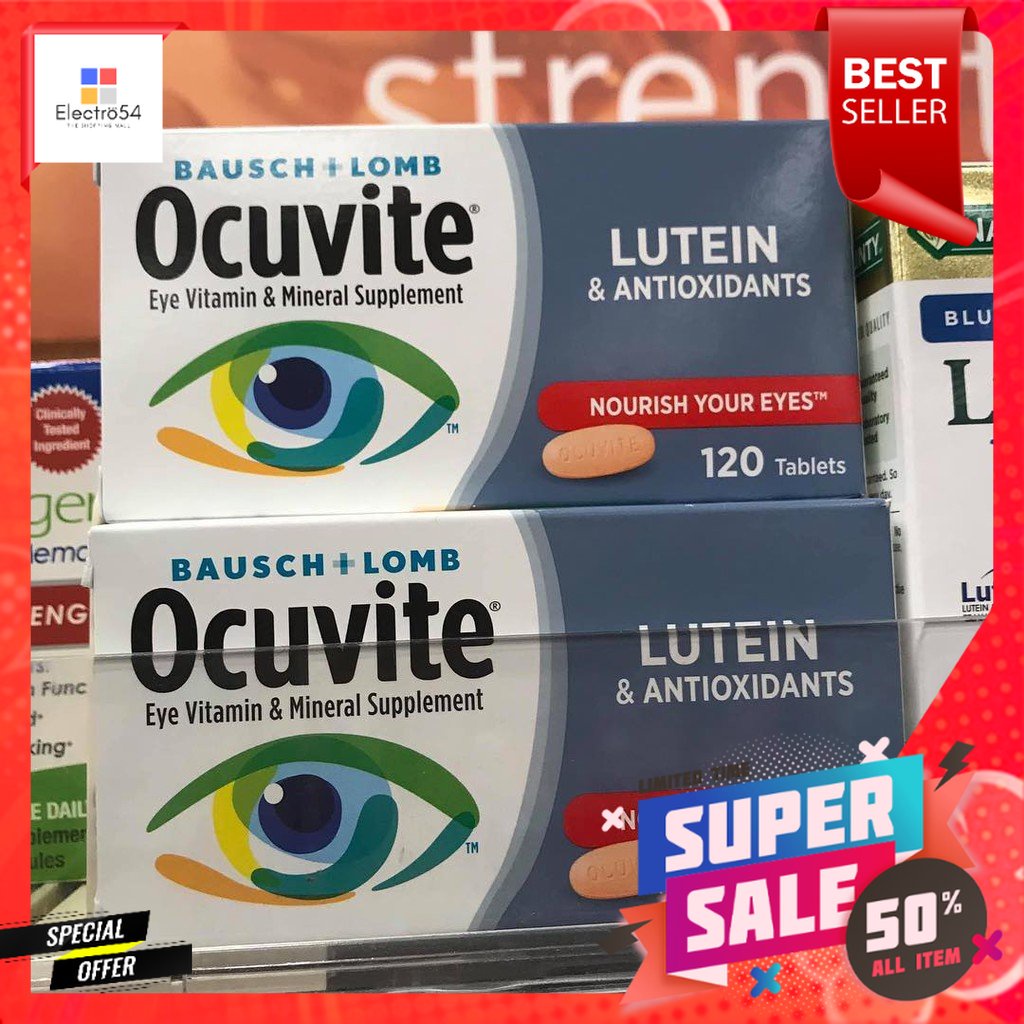 Ocuvite Lutein & Antioxidants 120 tablets มีสารต้านอนุมูลอิสระที่สำคัญ