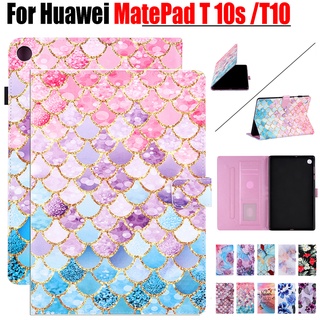 เคสแท็บเล็ตหนังฝาพับแบบตั้งได้สําหรับ Huawei Matepad T10S /T10 T10S Ags3-W09 T10 Agr-L09 Agr-W09