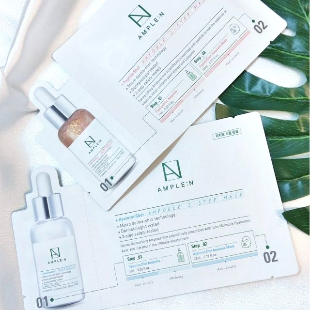 AMPLE: N 2-STEP Hyaluron/Peptide shot Sheet Mask