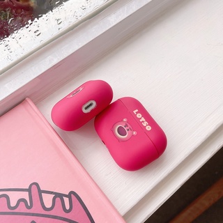 หมีสตรอเบอร์รี่สีชมพูสำหรับเคส AirPods3gen เคสเคสหูฟัง 2021 ใหม่สำหรับเคสหูฟัง AirPods3 ที่เข้ากันได้กับเคส AirPodsPro เคส AirPods2gen