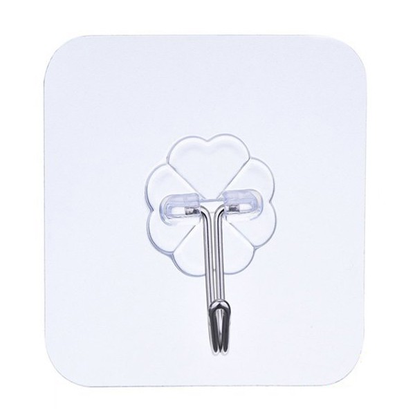 ตะขอแขวน ติดผนัง  สีโปร่งใส 10 ชิ้น/ชุด - รูปที่ 2