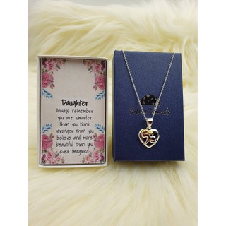 เครื่องประดับสร้อยคอ+จี้ Cute Daugther Pendant Necklace  925 Two Tone Sterling Silver &amp; Gold