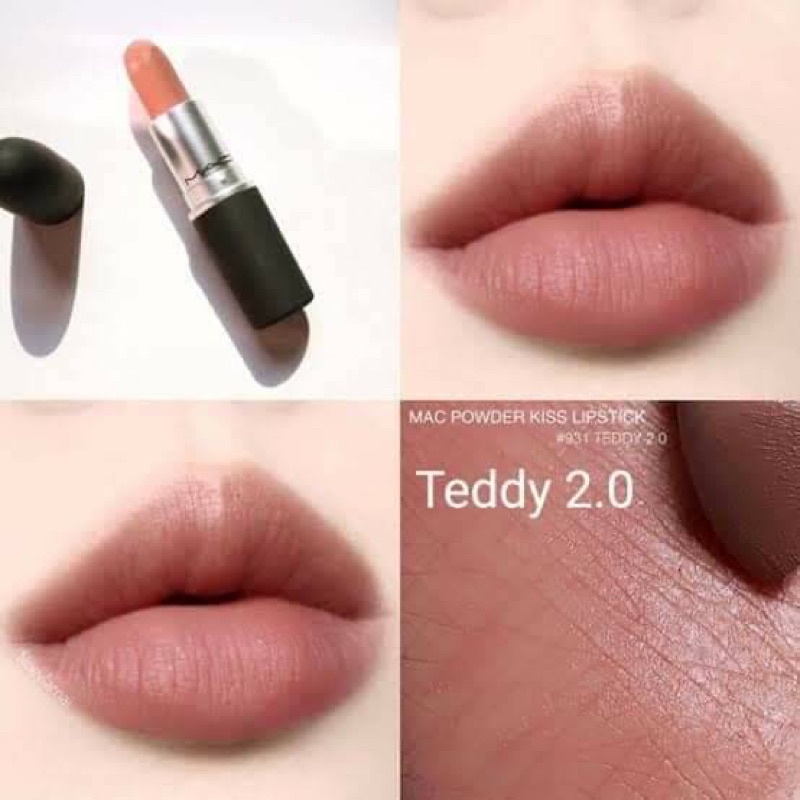 ลิปสติก MAC Powder Kiss Lipstick 3g. สี 931 Teddy 2.0 Shopee Thailand