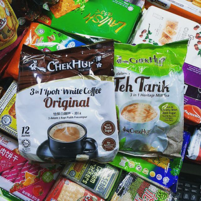 กาแฟขาวIpoh White coffee+ชานมTeh Tarik 3in1 (12ซอง×40g)