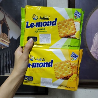 Julies Le-mond เลมันด์ ครีม พัฟ แซนด์วิช ตราจูลี่ส์ ขนมปังกรอบ สอดไส้ชีส สอดไส้เลม่อน