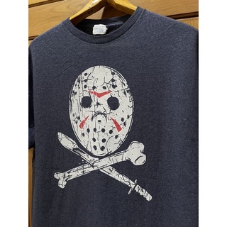 เสื้อยืดผ้าฝ้าย เสื้อยืดมือสอง JASON VOORHEES Size L มือ2