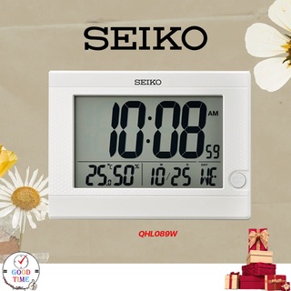 นาฬิกา ดิจิตอล Digital Clock รุ่น QHL089W นาฬิกาแขวนผนังพร้อมขาตั้ง