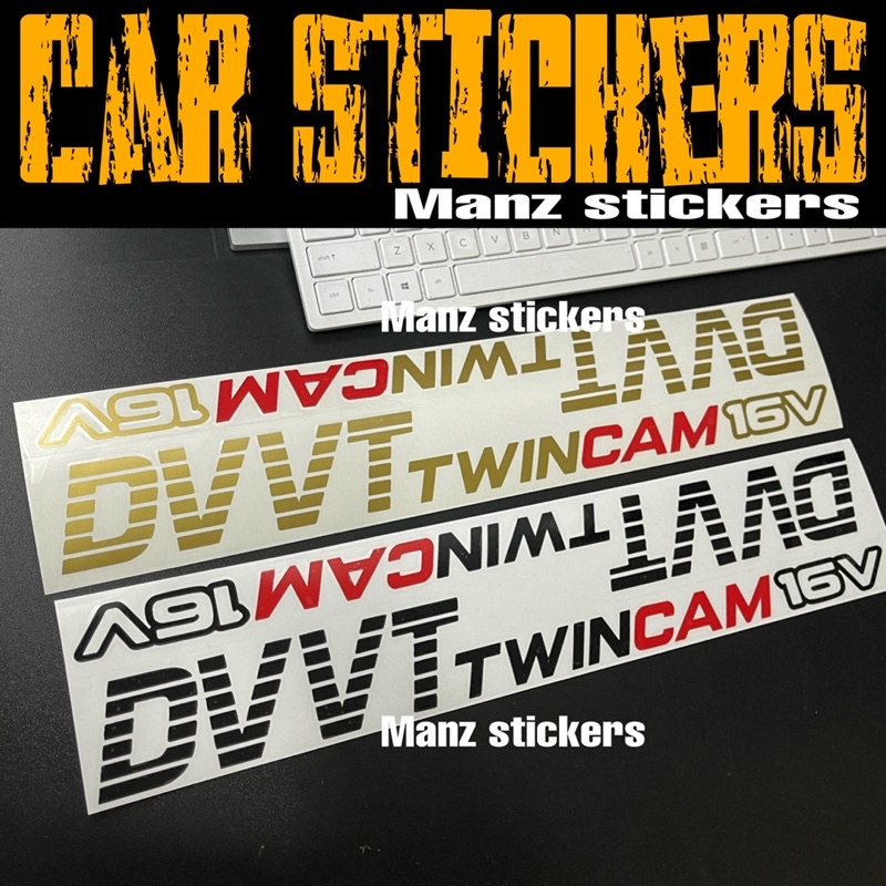 [24HOURS SHIP] STIKER KERETA DVVT TWIN CAM 16V / สติ๊กเกอร์รถยนต์ DVVT TWIN CAM 16V DESIGN3