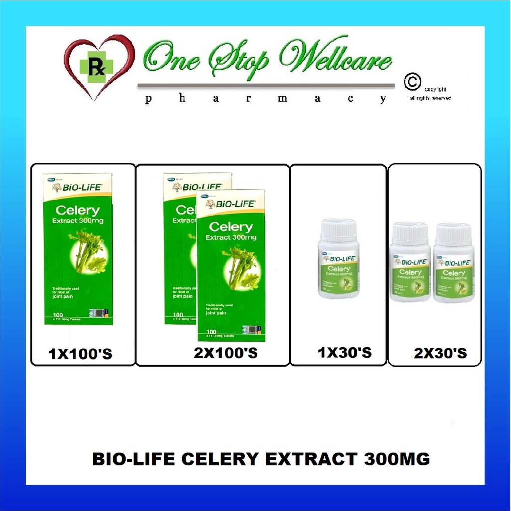 BIO-LIFE CELERY EXTRACT 300MG 100S / 2X100S / 30S / 2X30S