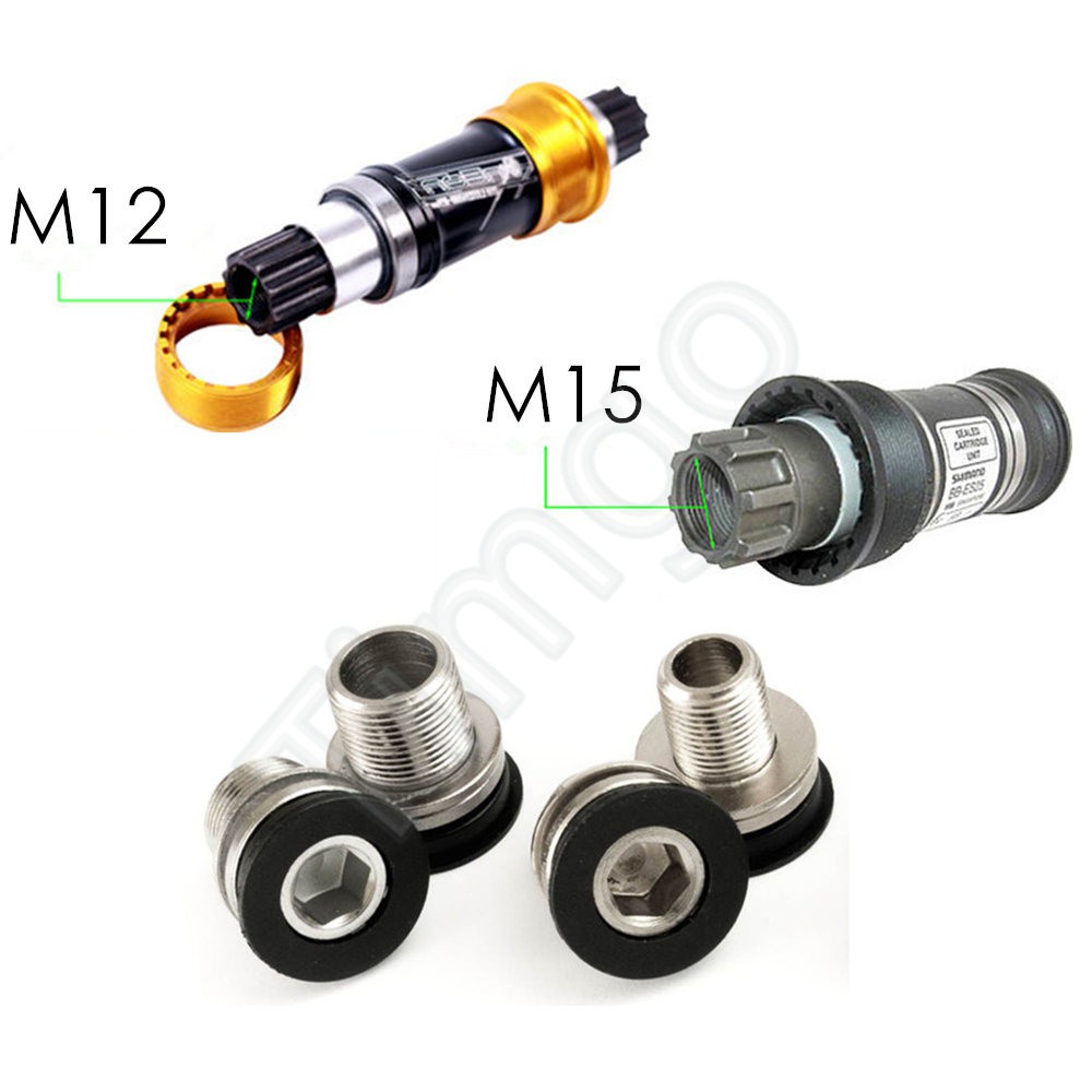 สลักเกลียวกะโหลกจักรยาน MTB SRAM SHIMANO M12 M15 2 ชิ้น
