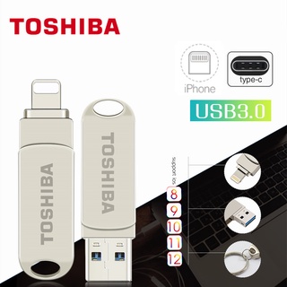 2in1 แฟลชไดรฟ์ Type-c/ios Pendrive 512GB U Disk โลหะ USB 3.0 กันน้ํา สําหรับโทรศัพท์มือถือ